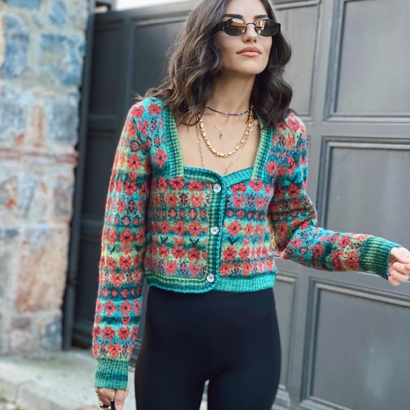 Zara knit jacquard jacket - Picture 14 of 16